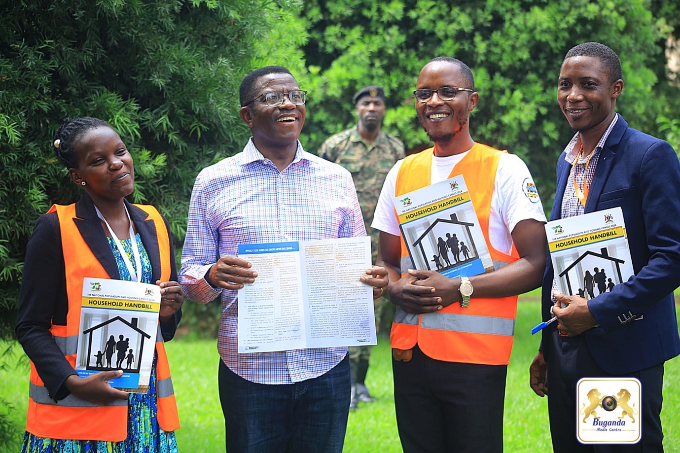 The Katikkiro, after being counted with UBOS staff Image